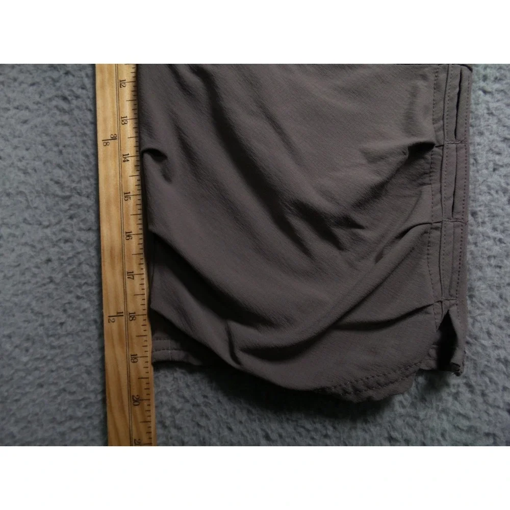 prAna Pants Womens Size 10 Gray Capri Stretch Ripstop Belted Outdoor Yoga‎